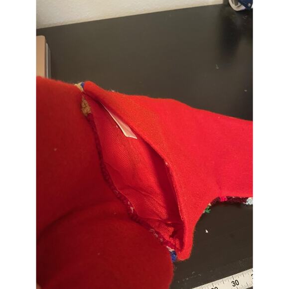 World Bazaars Christmas Stocking Hooked Snowman Red Green Decorative Holiday - Picture 3 of 5